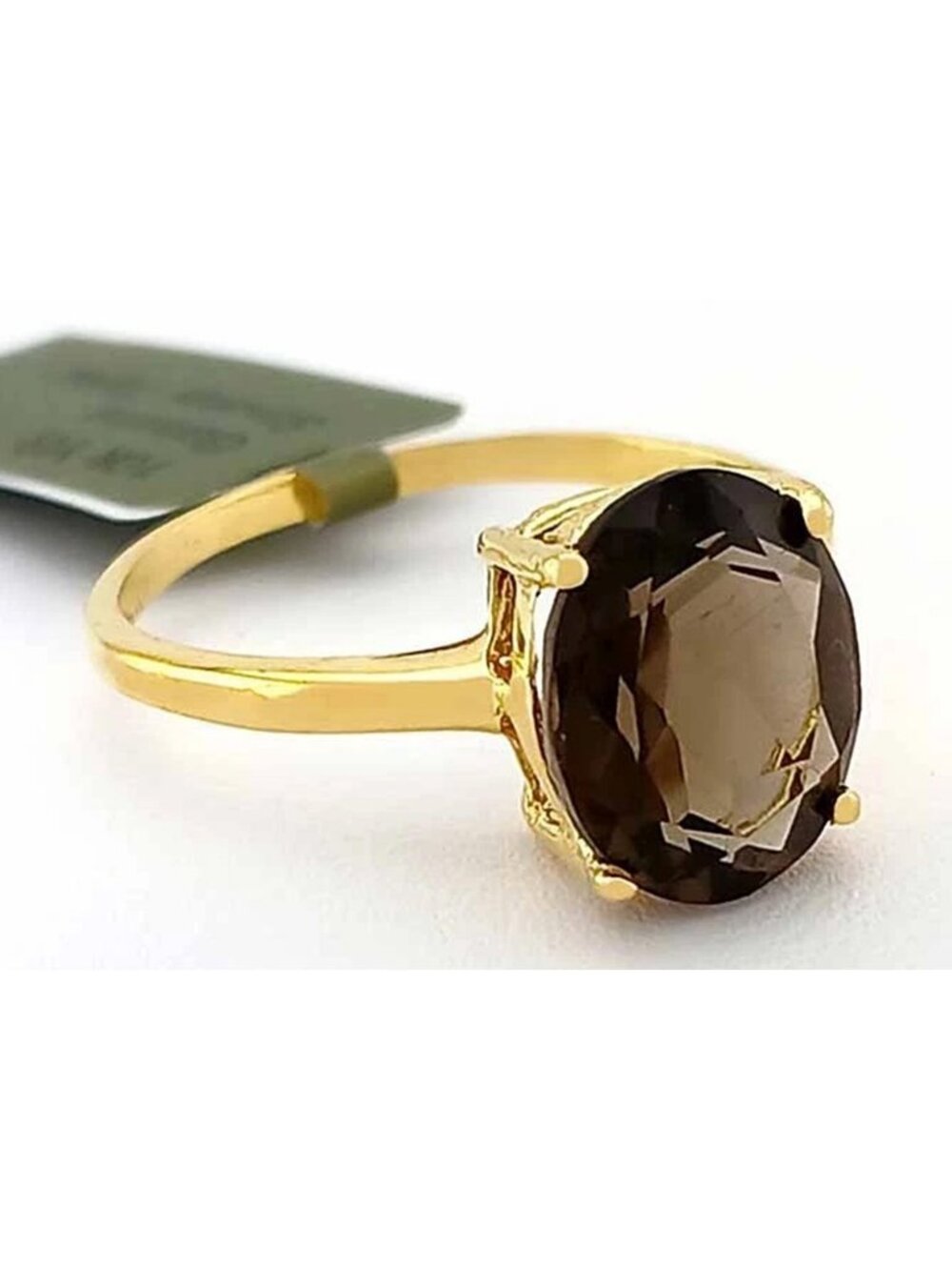 Genuine 2.85 Cts Smoky Topaz Ring 10k Gold